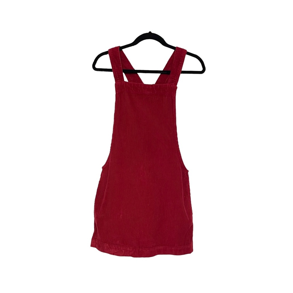 BDG By Urban Outfitters Candid Burgundy Corduroy Pinafore Dress Size S - Picture 1 of 11